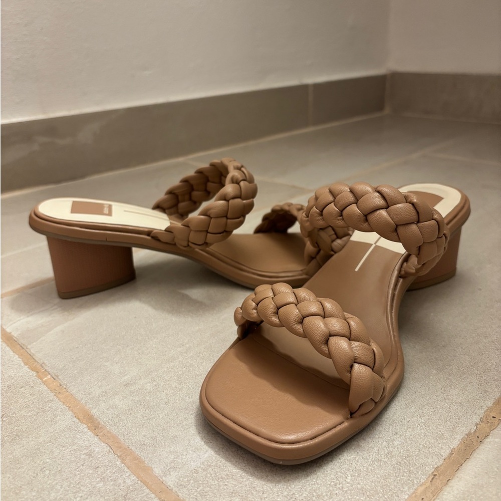 Dolce Vita Tan Braided Heeled Sandals